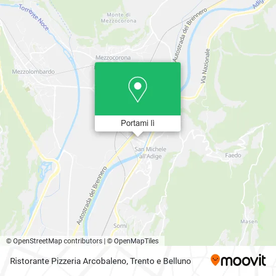Mappa Ristorante Pizzeria Arcobaleno