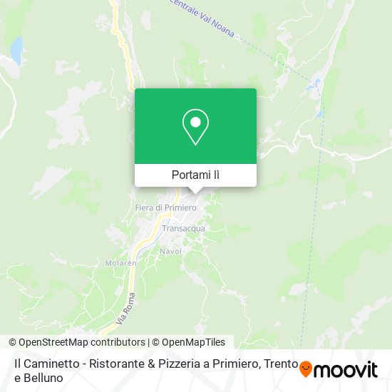 Mappa Il Caminetto - Ristorante & Pizzeria a Primiero
