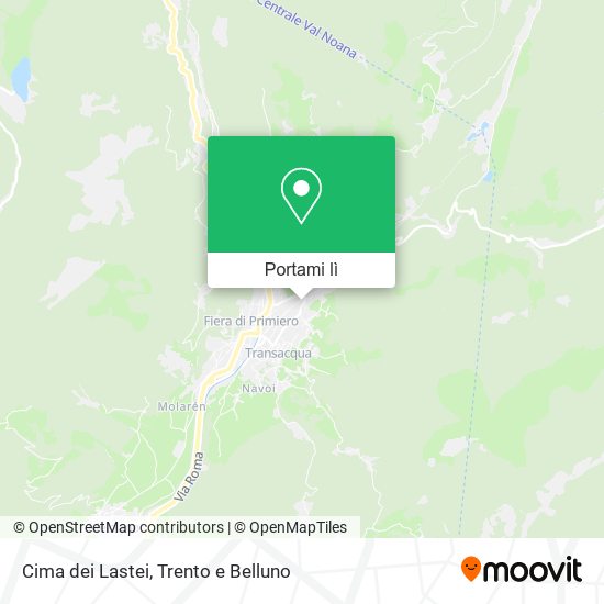 Mappa Cima dei Lastei