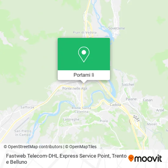 Mappa Fastweb Telecom-DHL Express Service Point