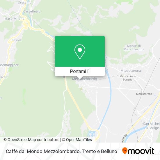 Mappa Caffè dal Mondo Mezzolombardo