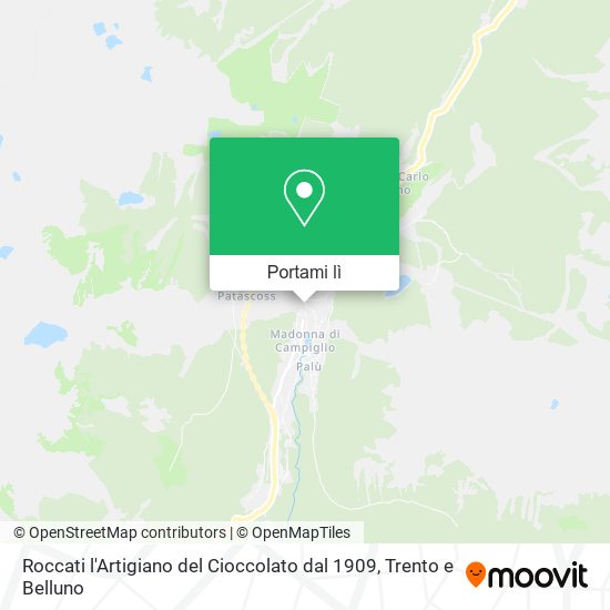Mappa Roccati l'Artigiano del Cioccolato dal 1909