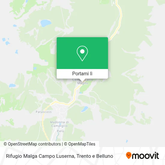 Mappa Rifugio Malga Campo Luserna
