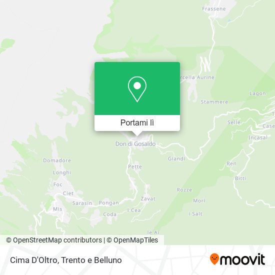 Mappa Cima D'Oltro