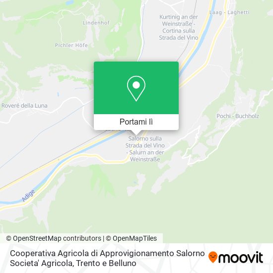 Mappa Cooperativa Agricola di Approvigionamento Salorno Societa' Agricola
