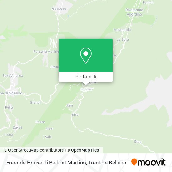 Mappa Freeride House di Bedont Martino
