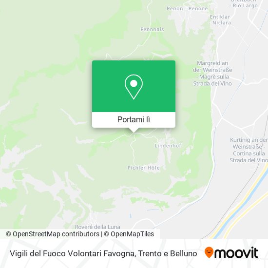 Mappa Vigili del Fuoco Volontari Favogna