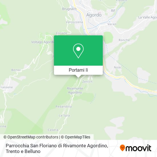 Mappa Parrocchia San Floriano di Rivamonte Agordino