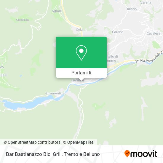 Mappa Bar Bastianazzo Bici Grill