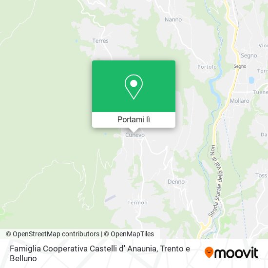 Mappa Famiglia Cooperativa Castelli d' Anaunia
