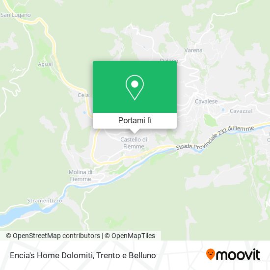Mappa Encia's Home Dolomiti