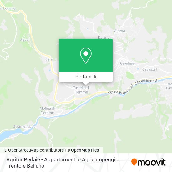 Mappa Agritur Perlaie - Appartamenti e Agricampeggio