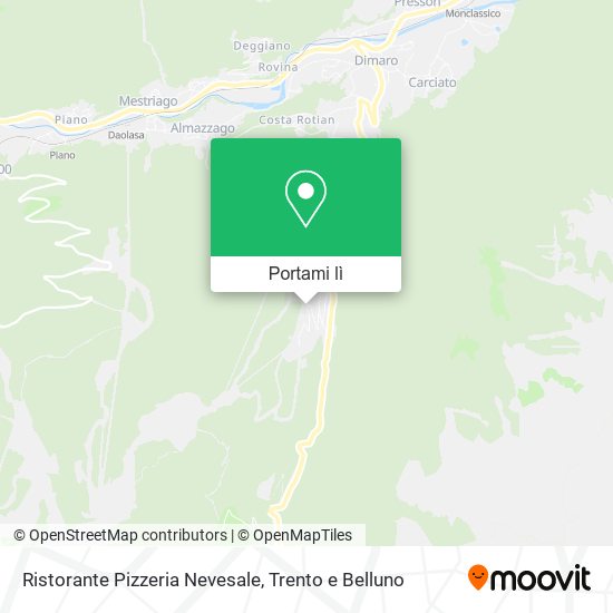 Mappa Ristorante Pizzeria Nevesale