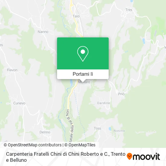 Mappa Carpenteria Fratelli Chini di Chini Roberto e C.