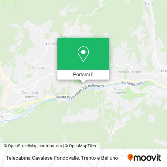 Mappa Telecabina Cavalese-Fondovalle