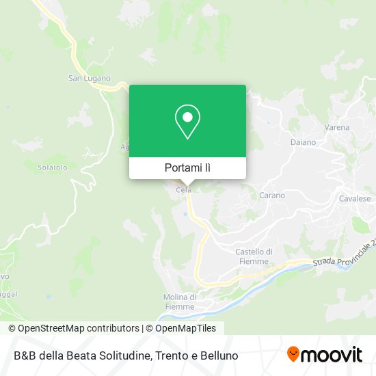 Mappa B&B della Beata Solitudine