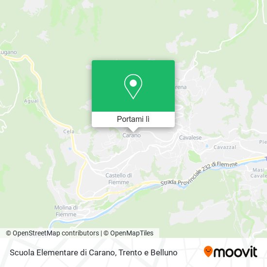 Mappa Scuola Elementare di Carano
