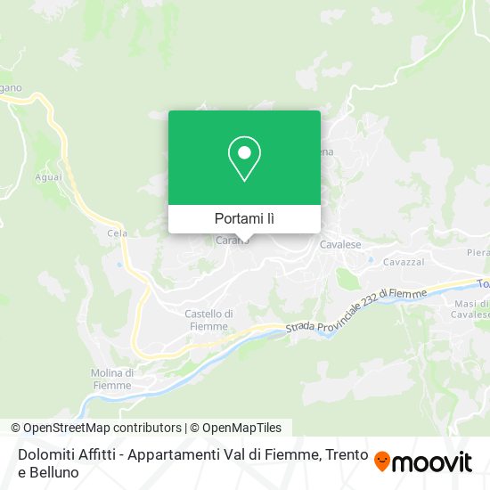 Mappa Dolomiti Affitti - Appartamenti Val di Fiemme