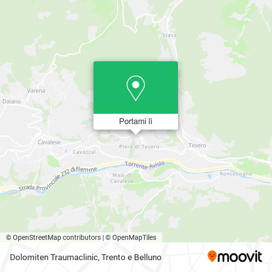 Mappa Dolomiten Traumaclinic