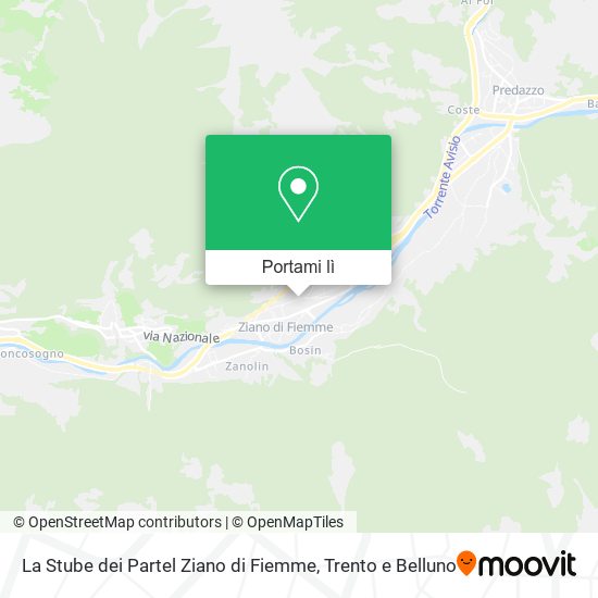 Mappa La Stube dei Partel Ziano di Fiemme