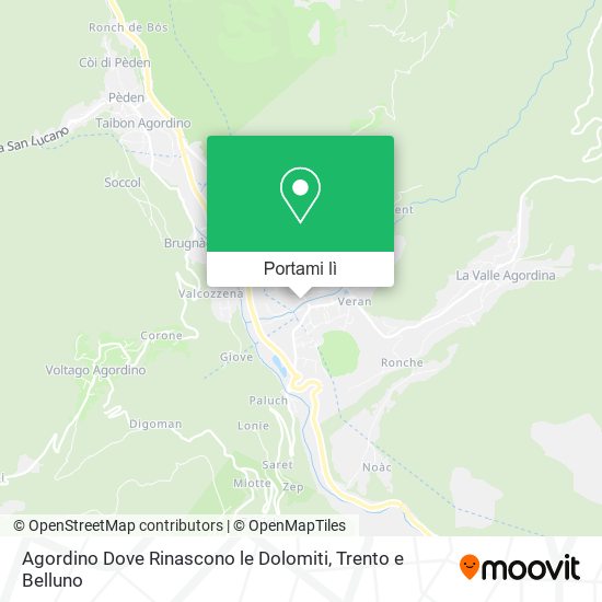 Mappa Agordino Dove Rinascono le Dolomiti