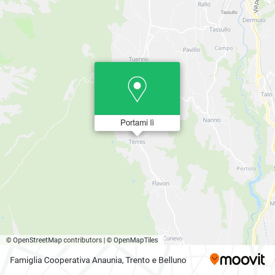 Mappa Famiglia Cooperativa Anaunia