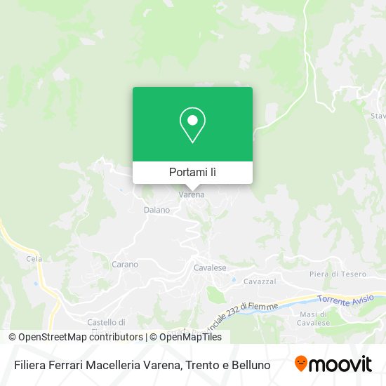 Mappa Filiera Ferrari Macelleria Varena