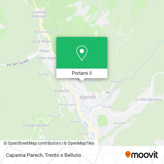 Mappa Capanna Parech