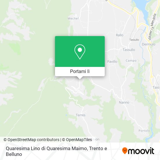 Mappa Quaresima Lino di Quaresima Maimo