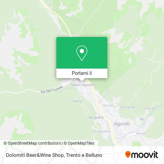 Mappa Dolomiti Beer&Wine Shop