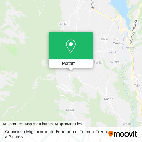 Mappa Consorzio Miglioramento Fondiario di Tuenno
