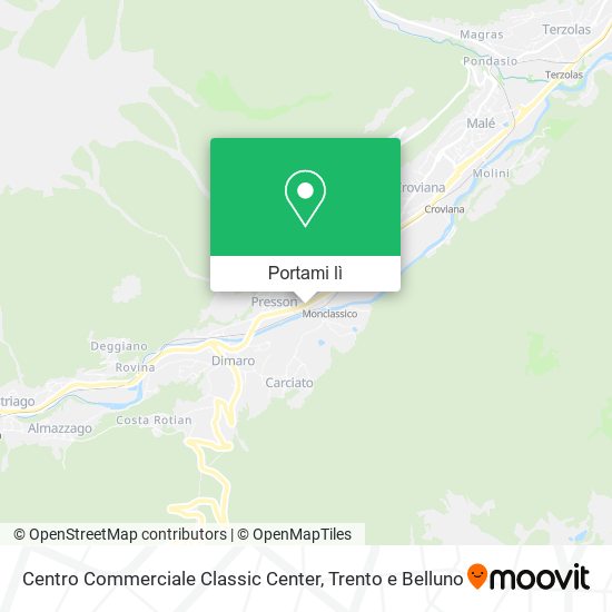 Mappa Centro Commerciale Classic Center