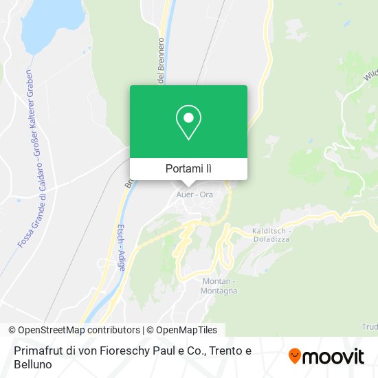 Mappa Primafrut di von Fioreschy Paul e Co.