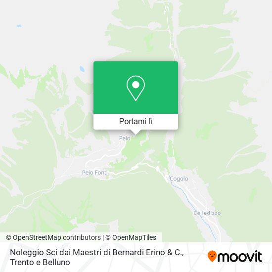 Mappa Noleggio Sci dai Maestri di Bernardi Erino & C.