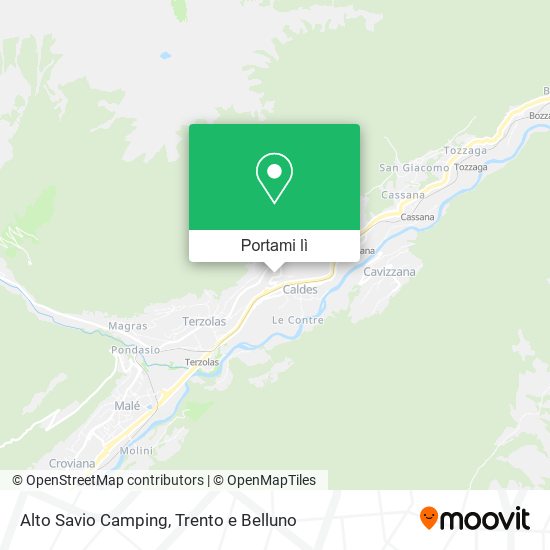 Mappa Alto Savio Camping
