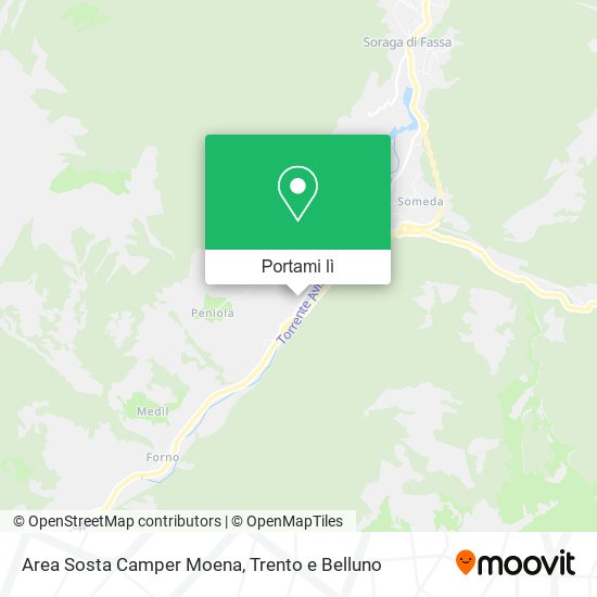 Mappa Area Sosta Camper Moena