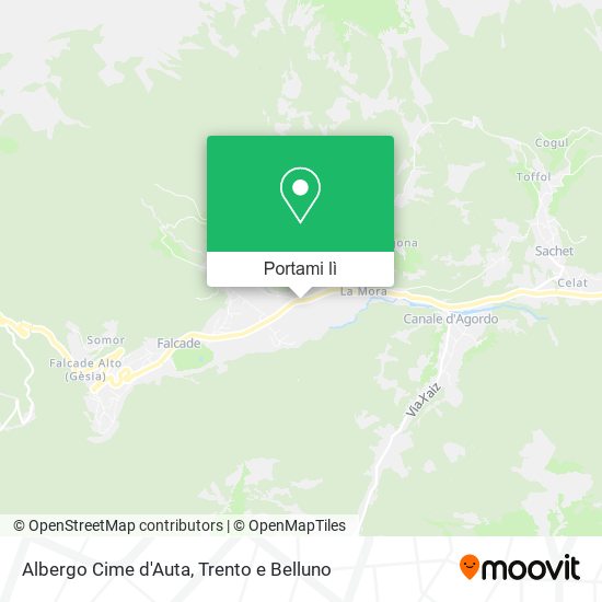 Mappa Albergo Cime d'Auta