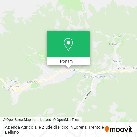 Mappa Azienda Agricola le Ziude di Piccolin Lorena