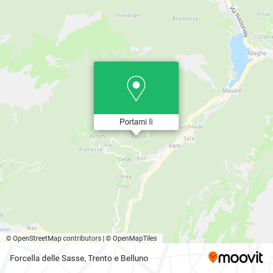 Mappa Forcella delle Sasse