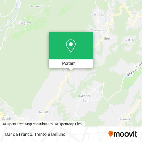 Mappa Bar da Franco