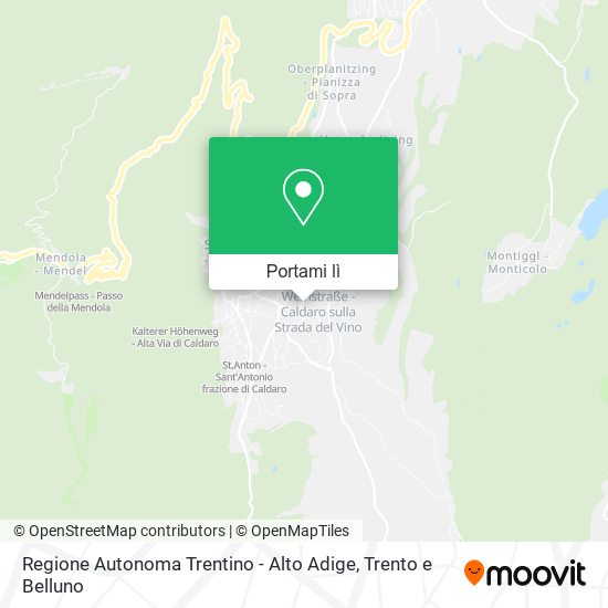 Mappa Regione Autonoma Trentino - Alto Adige
