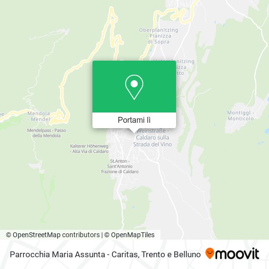 Mappa Parrocchia Maria Assunta - Caritas