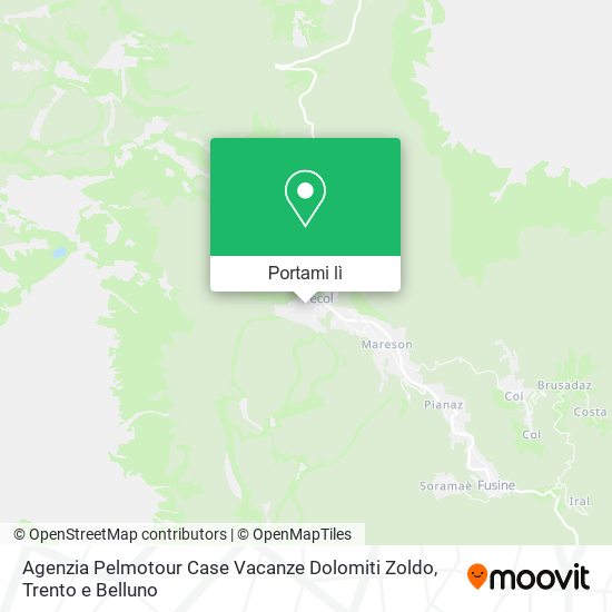 Mappa Agenzia Pelmotour Case Vacanze Dolomiti Zoldo
