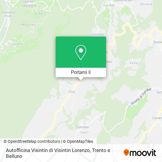 Mappa Autofficina Visintin di Visintin Lorenzo