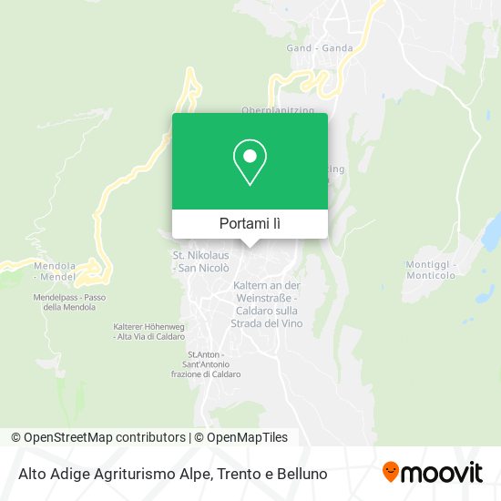Mappa Alto Adige Agriturismo Alpe
