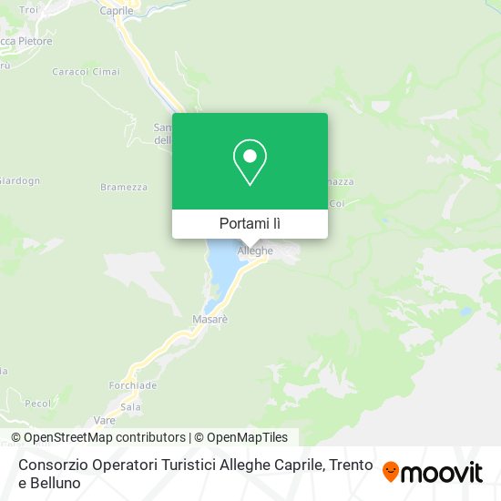 Mappa Consorzio Operatori Turistici Alleghe Caprile