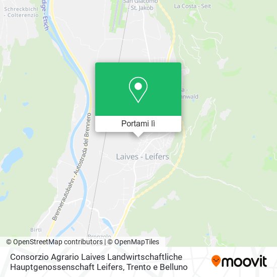 Mappa Consorzio Agrario Laives Landwirtschaftliche Hauptgenossenschaft Leifers