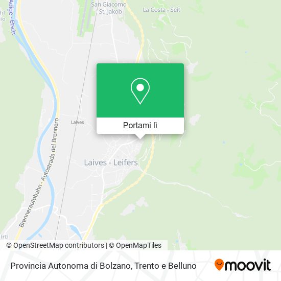 Mappa Provincia Autonoma di Bolzano