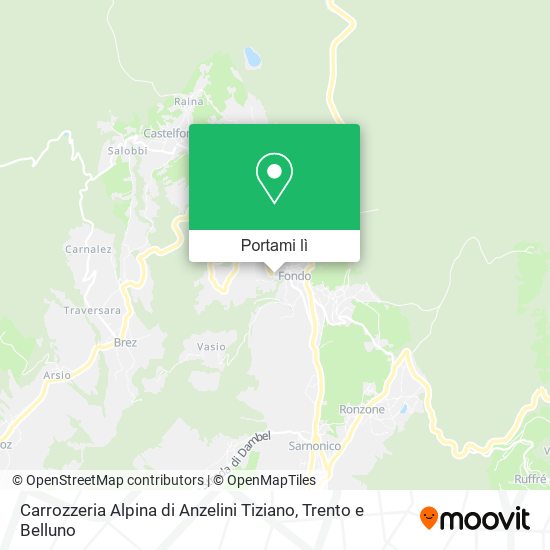 Mappa Carrozzeria Alpina di Anzelini Tiziano