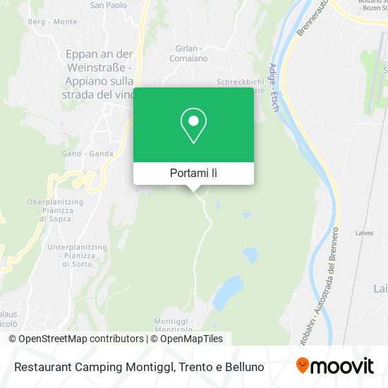 Mappa Restaurant Camping Montiggl